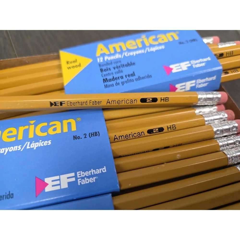 Eberhard Faber American Pencils No.2 HB Unsharpened Pack Of 68 USA Vintage
